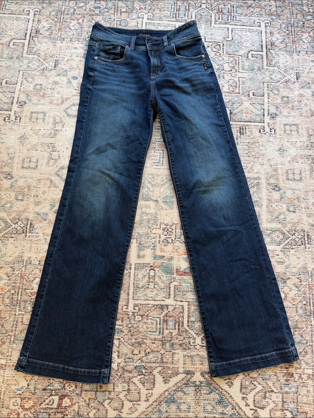 Silver Avery Trouser Jeans Wide Leg Dark Wash Size 28